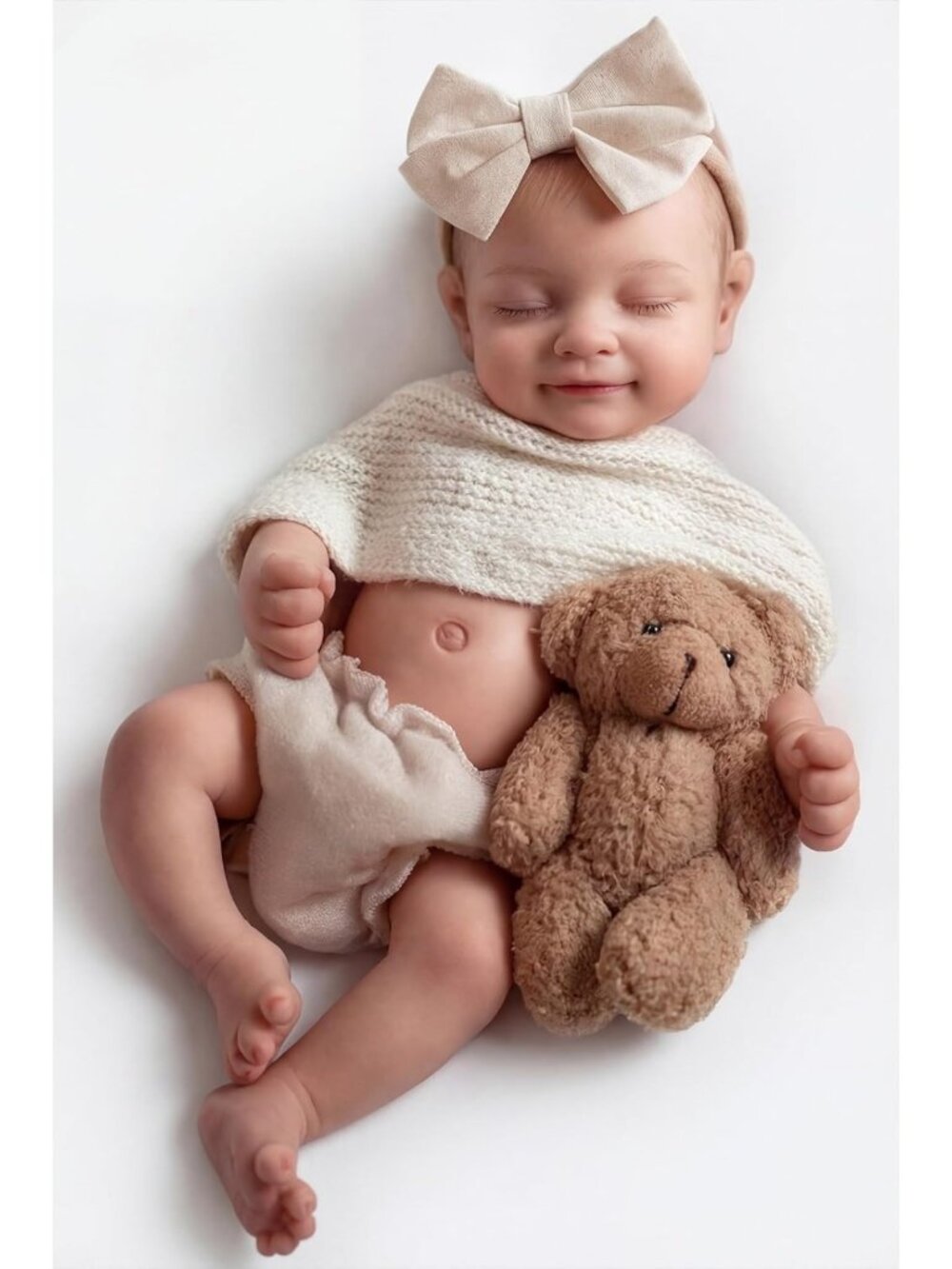 12in Full Body Silicone Reborn Preemie Doll Weighted 3lb Poseable Sleeping Girl